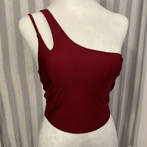 NWOT Old Navy deep red light support PowerSoft Long Line Sports Bra- small